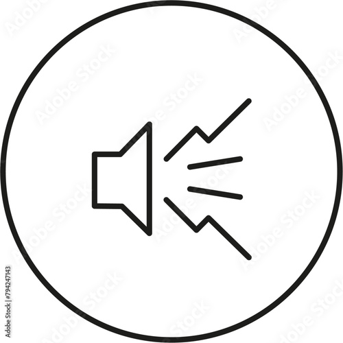 Background noise, noise, static, disturbance, radio, speaker, audio, sound, icon in black