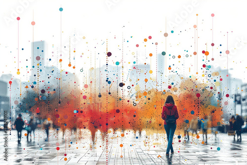 Obraz w ramie A scatter plot depicting the correlation between customer demographics and purchase behavior