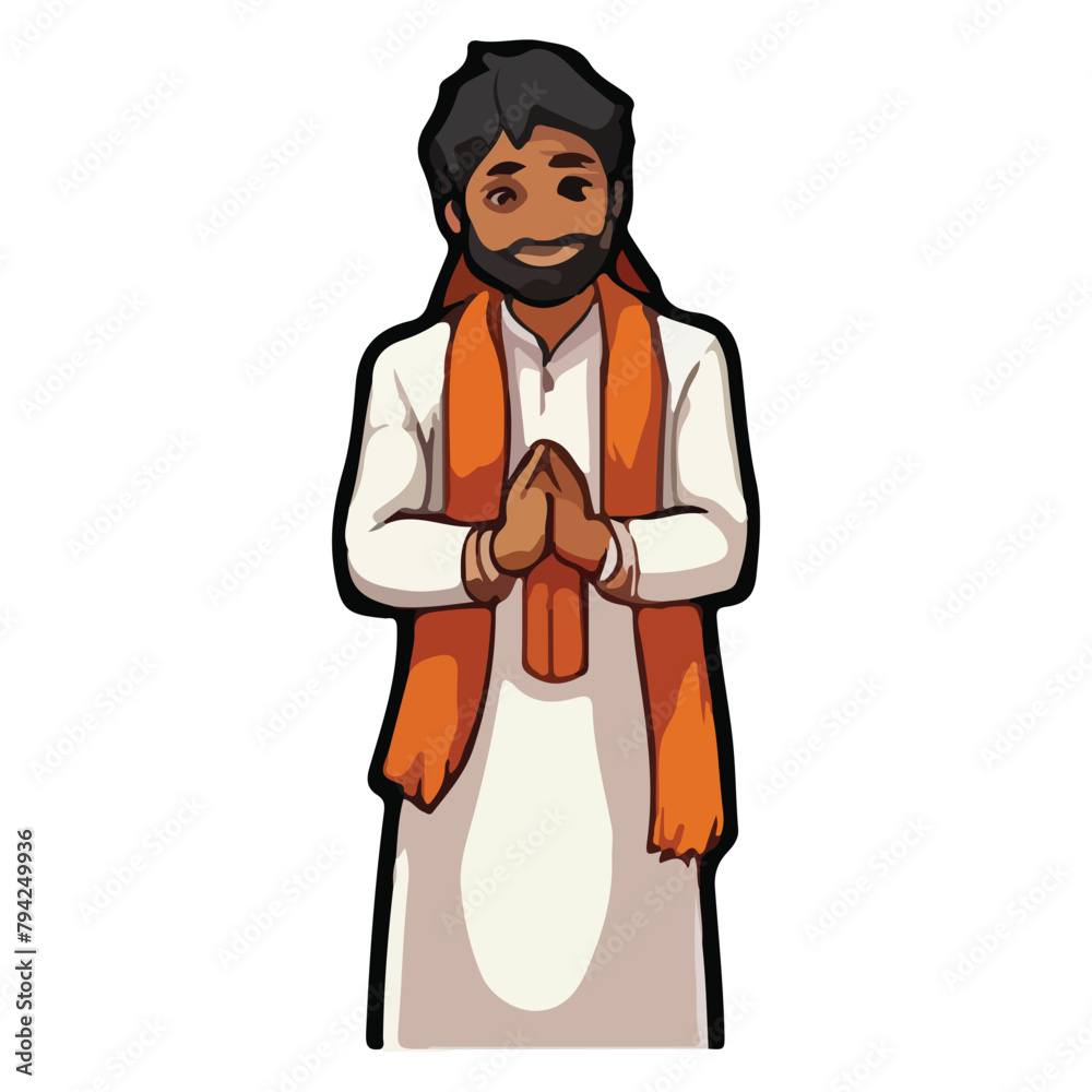 Indian wedding couple decorative vector illustration Indian wedding couple decorative vector illustration