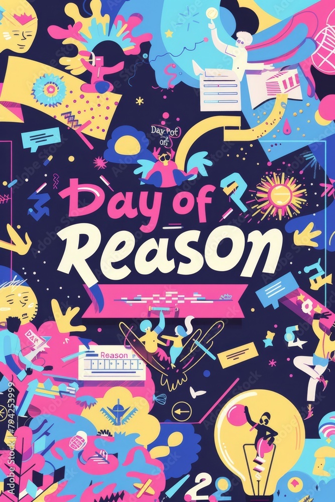 Obraz premium illustration with text to commemorate Day of Reason