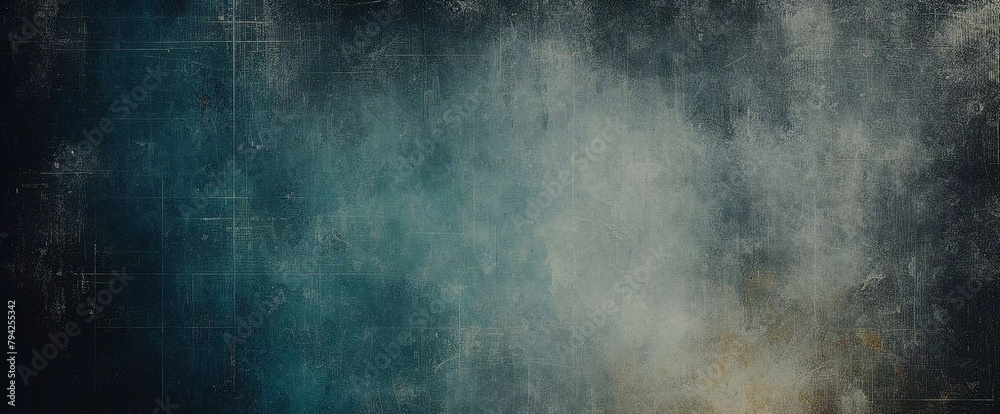 Patrón de fondo azul abstracto en diseño de textura grunge colores azul verde y turquesa en ilustración pintada moteada y sucia