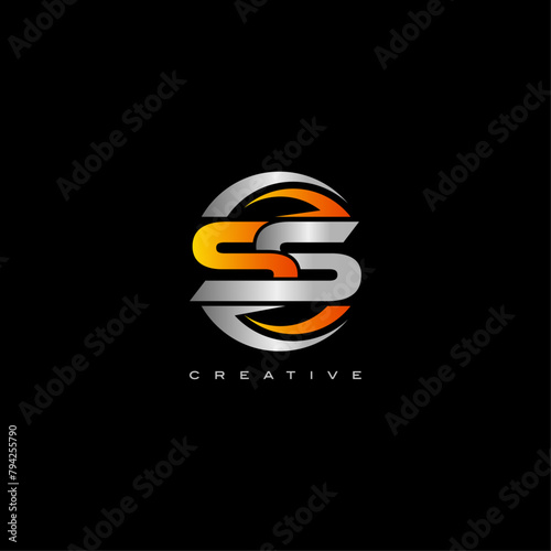 SS Letter Initial Logo Design Template Vector Illustration 
