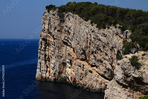 The famous cliffs of N.p. Telascica Dugi Otok ,Croatia photo