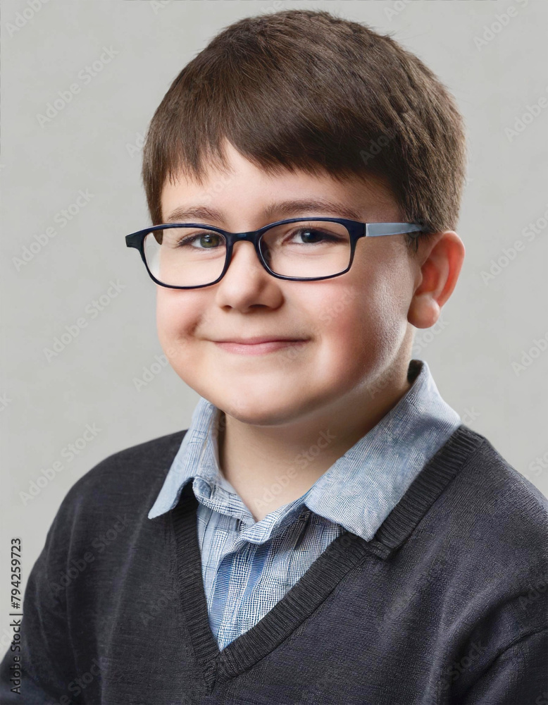 Boy portrait, isolated on white background.
Boy portrait, isolated on white background.