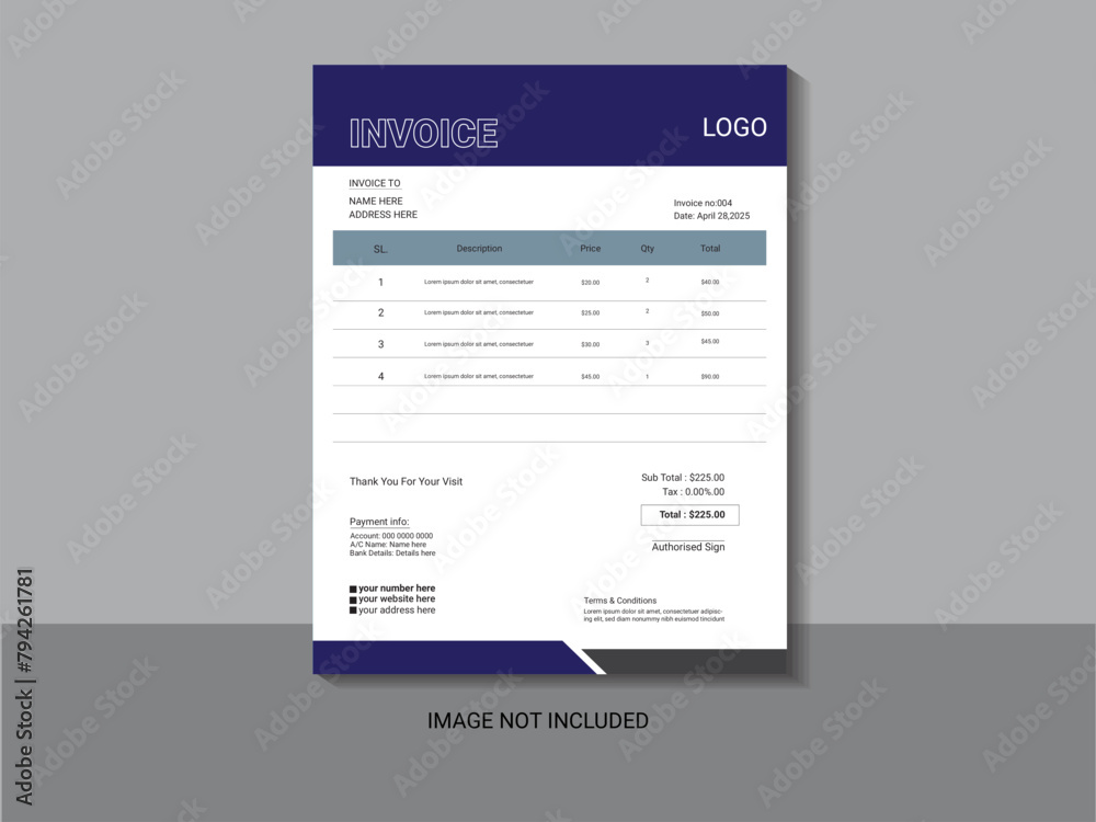 MODERN BUSINESS INVOICE DESIGN MODERN BUSINESS INVOICE DESIGN