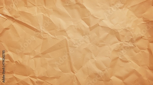 Highly detailed crumpled brown paper texture - perfect abstract background for rustic and vintage design