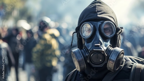 A civil liberties group raises awareness about the infringement of human rights caused by the widespread use of chemical agents in crowd control. .