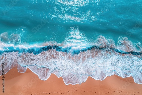 beautiful calm ocean beach view on a sunny day professional photography