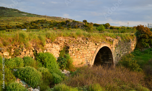 The Persian Mausoleum  located in Foca  Izmir  was built approximately 2500 years ago. There is also an old bridge built during the Ottoman period right next to it.