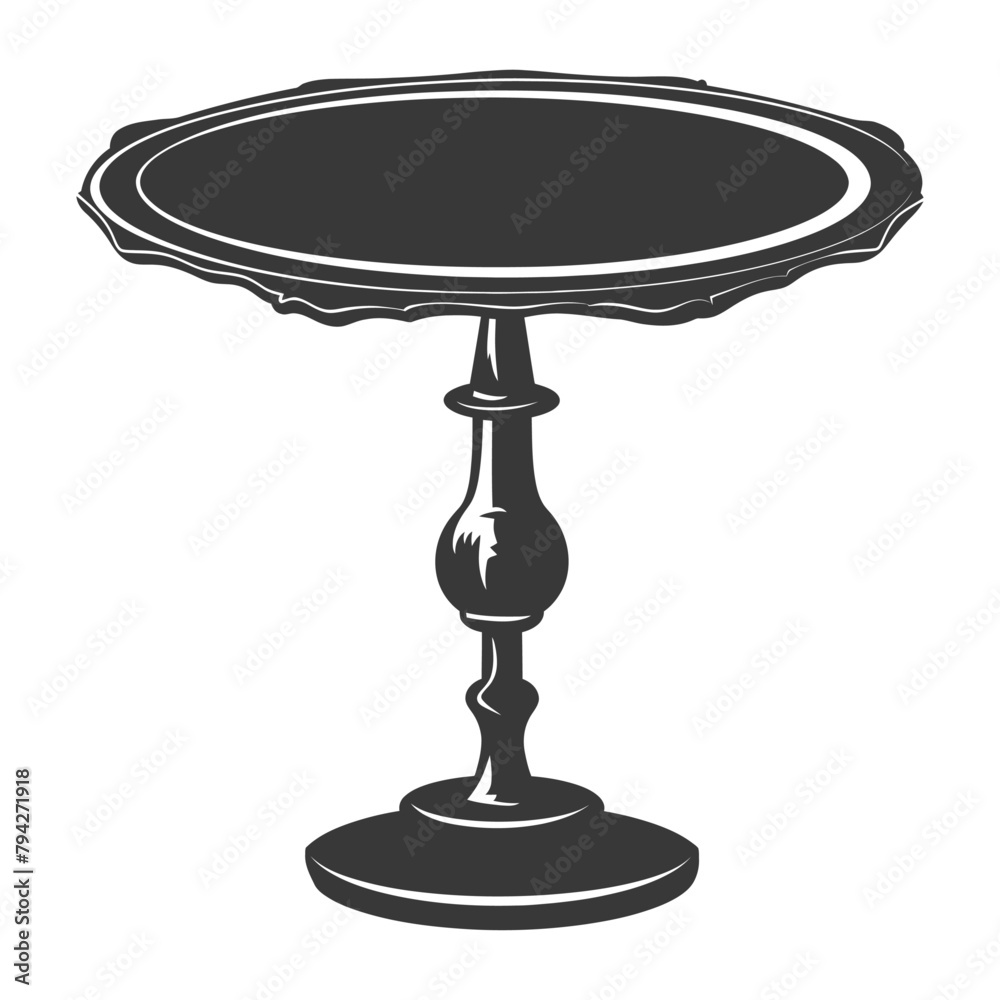 Silhouette cake platter black color only full Silhouette cake platter black color only full