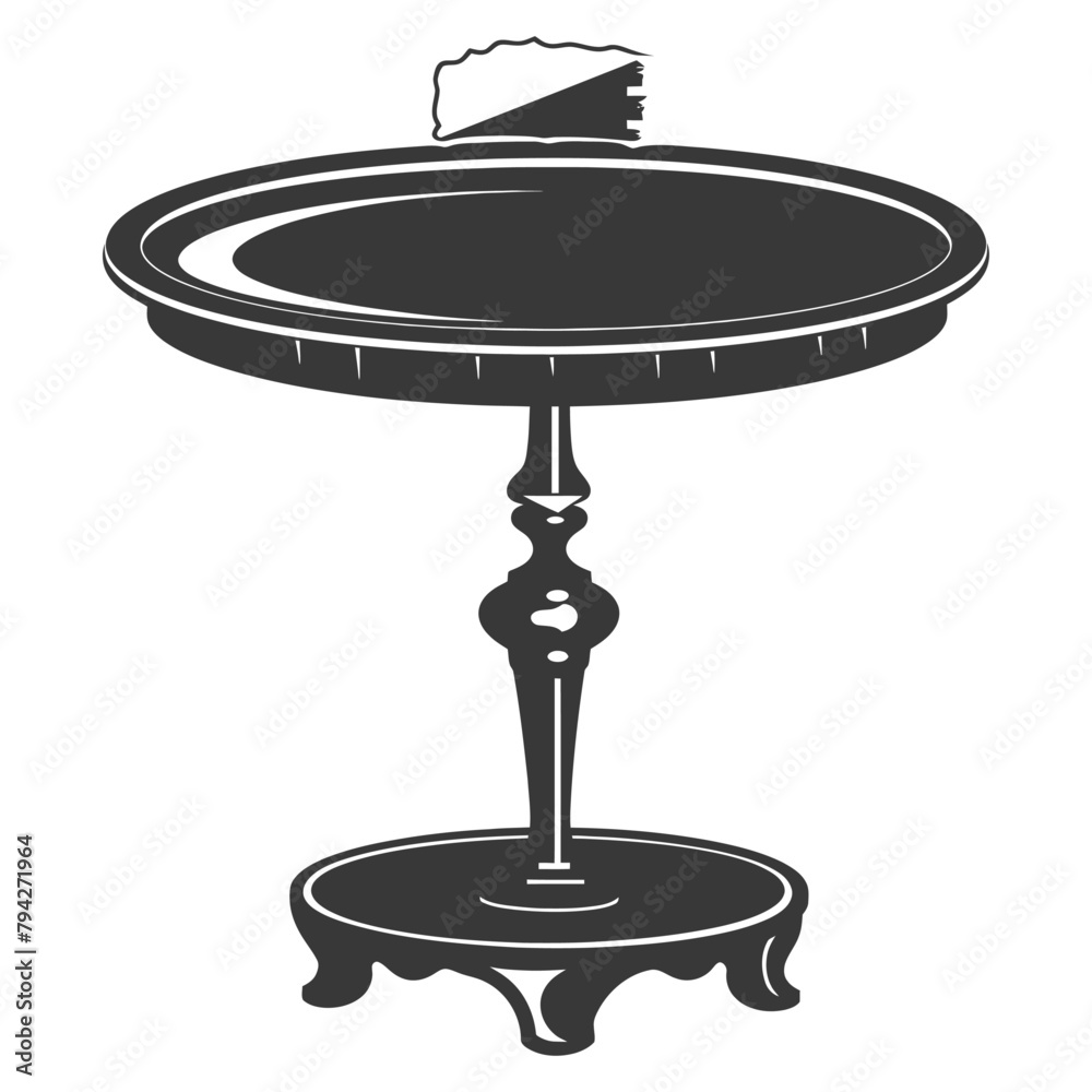 Silhouette cake platter black color only full Silhouette cake platter black color only full