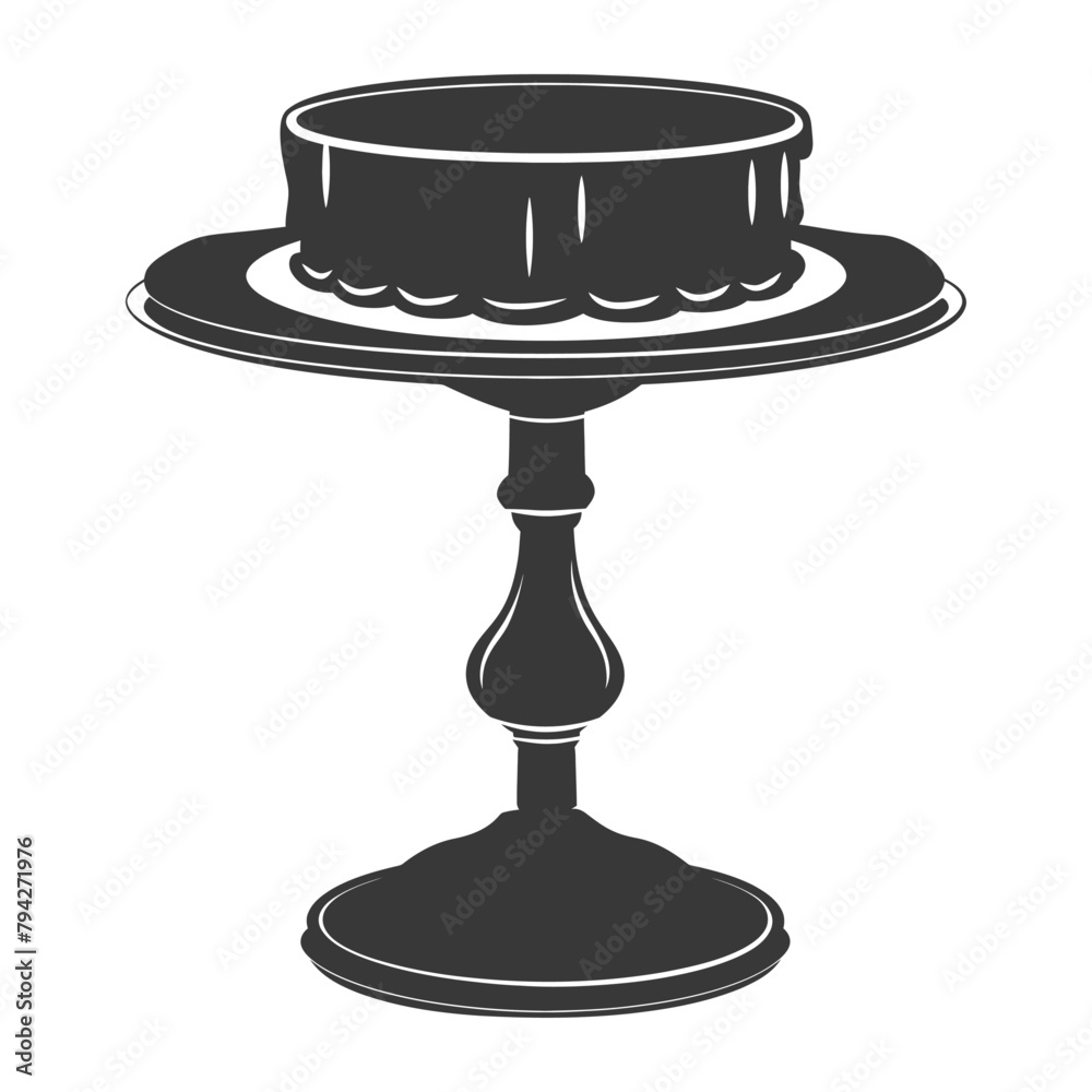 Silhouette cake platter black color only full Silhouette cake platter black color only full