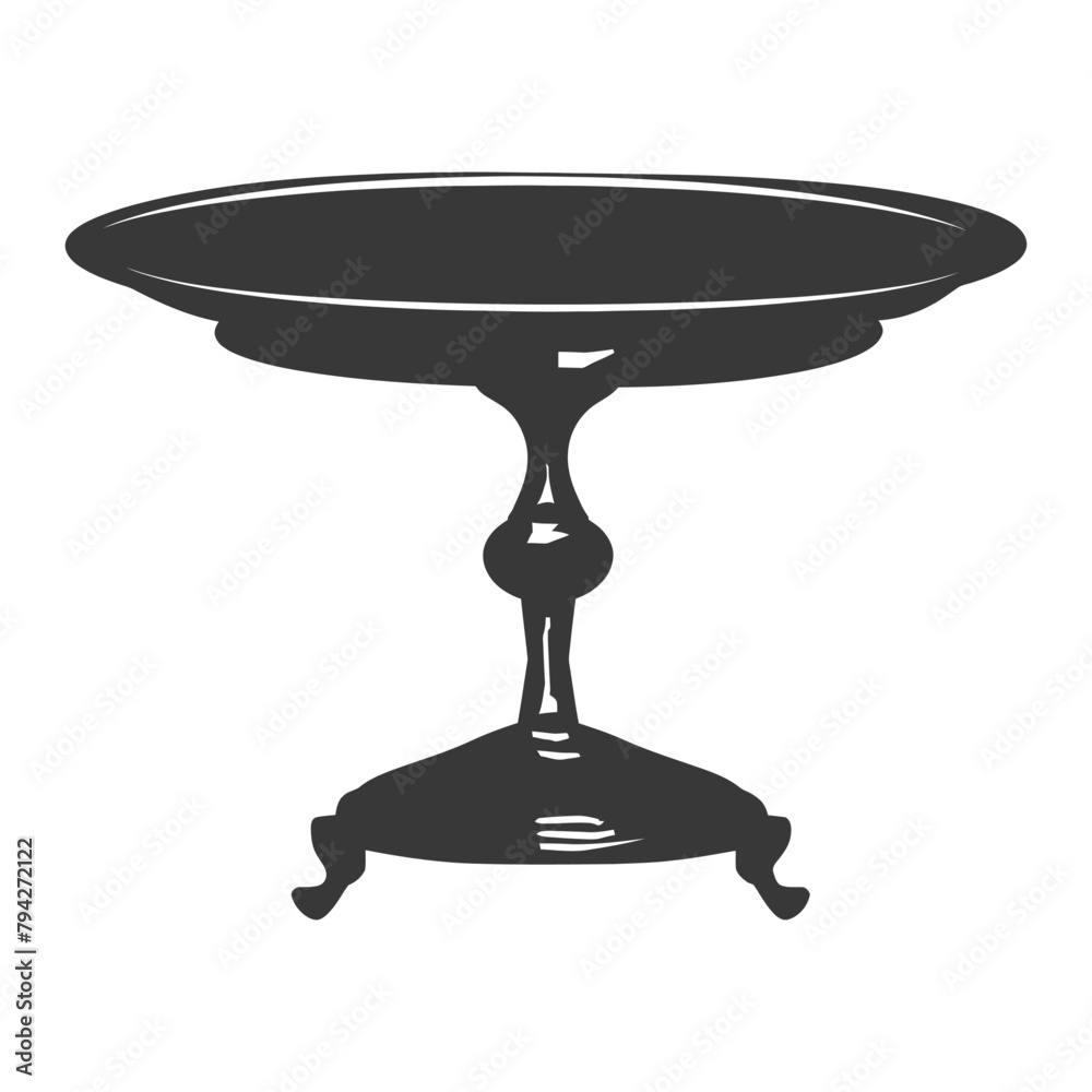 Silhouette cake platter black color only full Silhouette cake platter black color only full