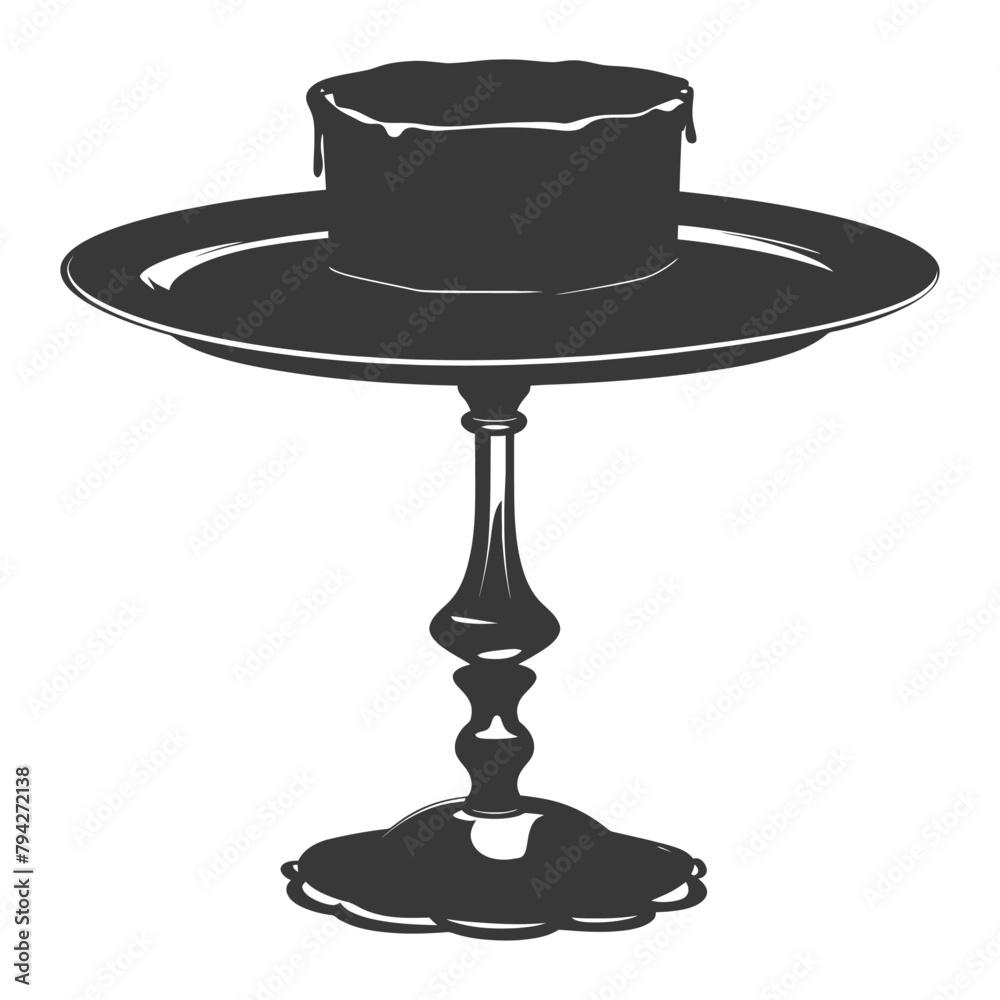 Silhouette cake platter black color only full Silhouette cake platter black color only full