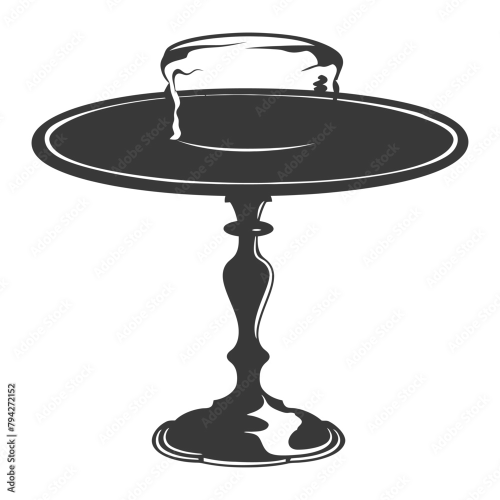 Silhouette cake platter black color only full Silhouette cake platter black color only full