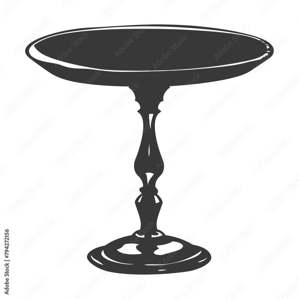 Silhouette cake platter black color only full Silhouette cake platter black color only full