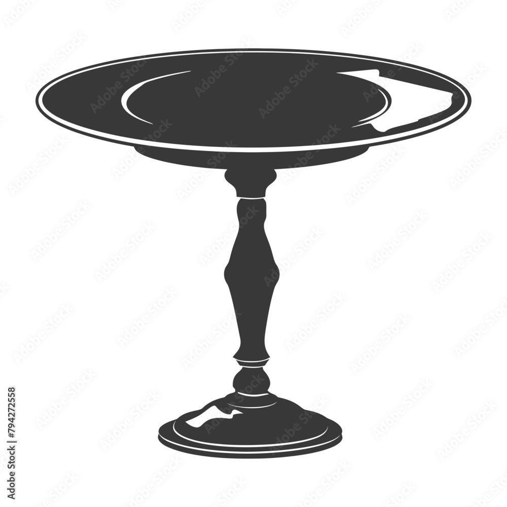 Silhouette cake platter black color only full Silhouette cake platter black color only full