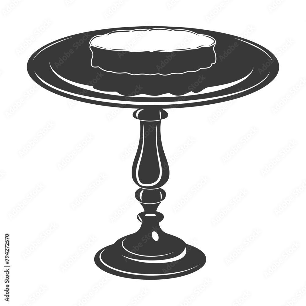 Silhouette cake platter black color only full Silhouette cake platter black color only full