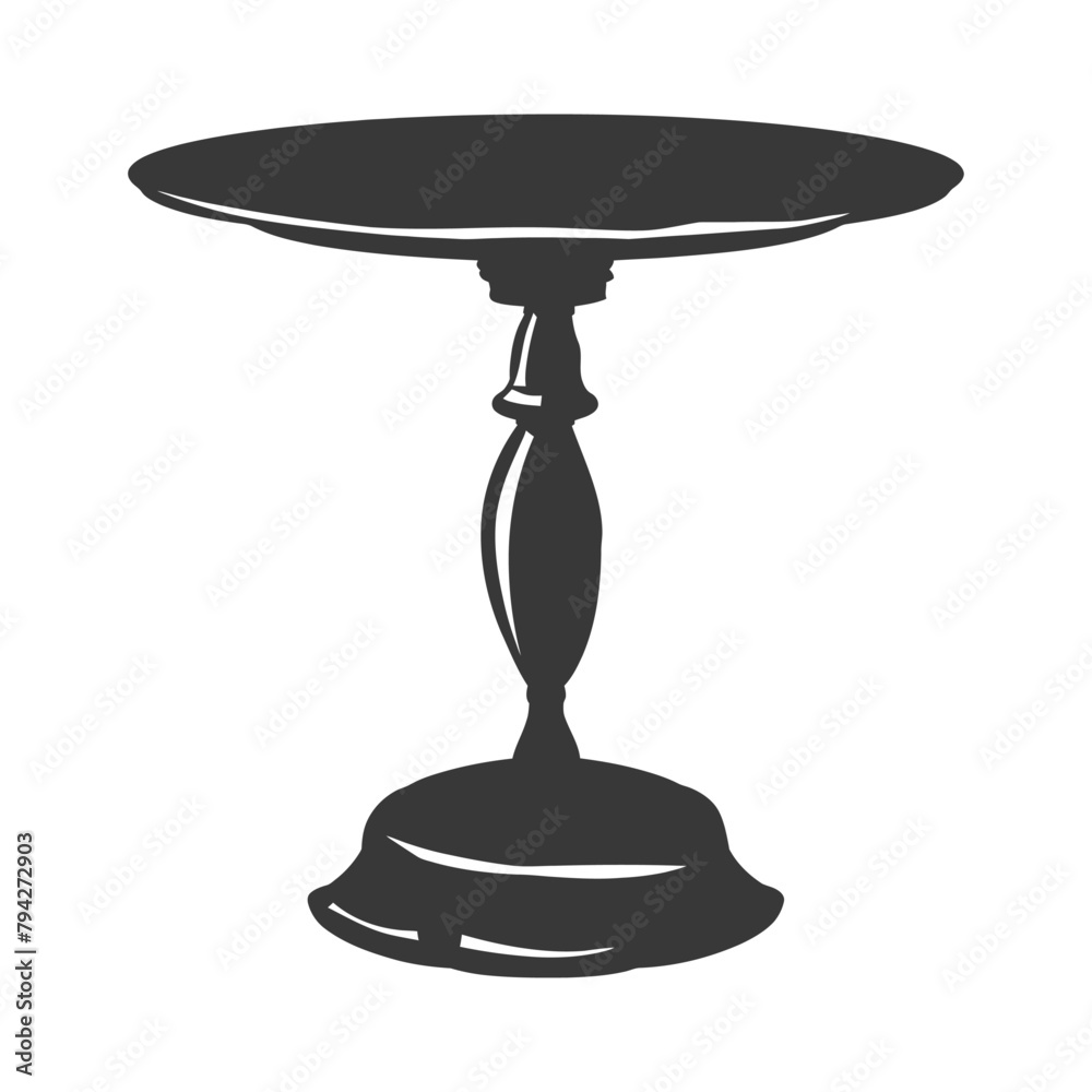 Silhouette cake platter black color only full Silhouette cake platter black color only full