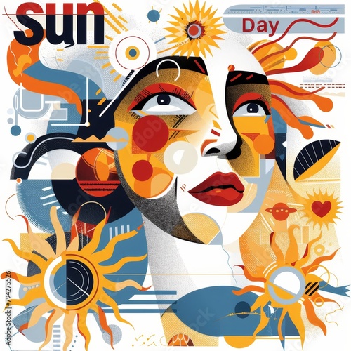 illustration with text to commemorate Sun Day 