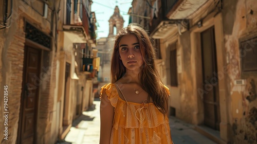 italian girl in Sicily  © Vuqar