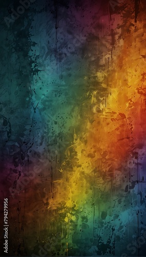 abstract rainbow background with grunge texture and space for your text