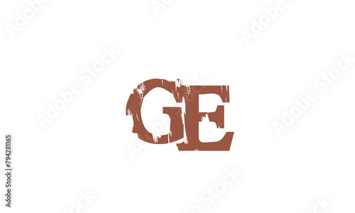 Alphabet letters Initials Monogram logo GE, EG, G and E