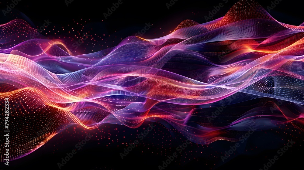 futuristic wave technology background 