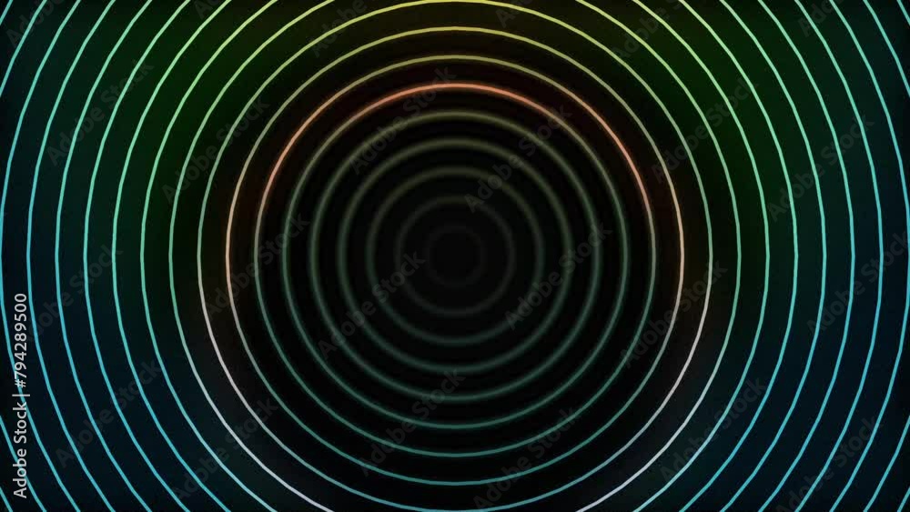 Vidéo Stock Background render of the dark black abstract circle from ...