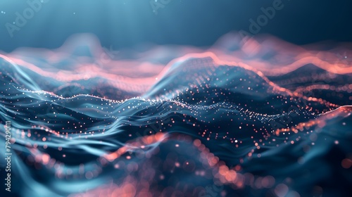 futuristic wave technology background 