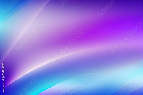 Blue and purple waves create an abstract background.
