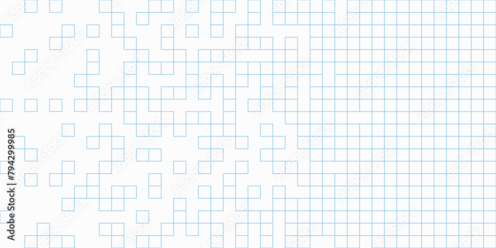 Dissolved square dotted vector icon with disintegration effect. Rectangular items grouped into square shapes disappear
