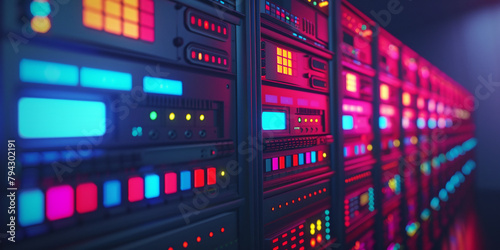 server computers of a modern data center © Oleksandr