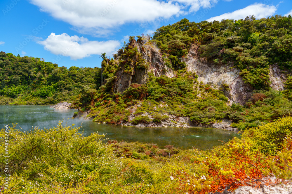 Geothermal Lake in Waiotapu, New Zealand Geothermal Lake in Waiotapu, New Zealand