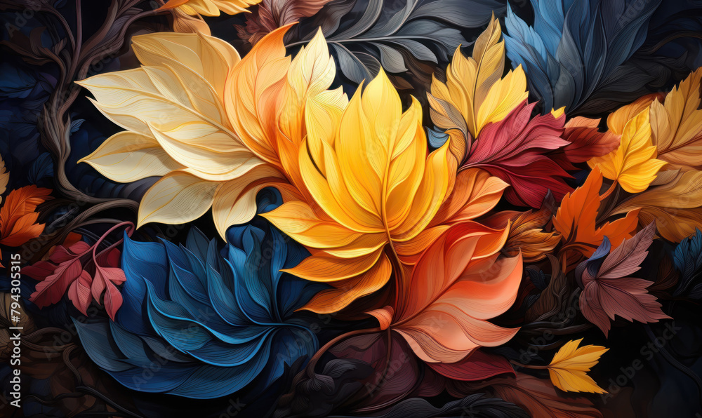 Colorful autumn leaves Colorful autumn leaves
