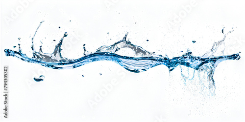 Set of water liquid splashes transparent PNG background, water swirls and waves splashing with droplets for ads and promo design