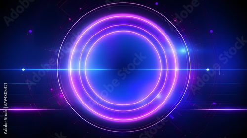 purple and blue Abstract technology background circles digital hi-tech technology design background. concept innovation. vector illustration