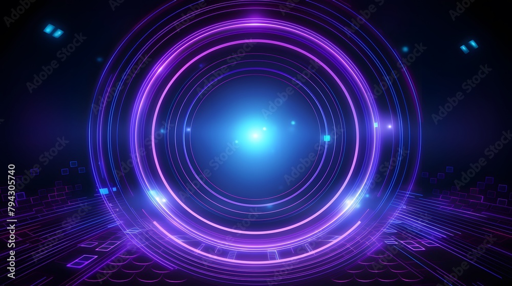 purple and blue Abstract technology background circles digital hi-tech technology design background. concept innovation. vector illustration purple and blue Abstract technology background circles digital hi-tech technology design background. concept innovation. vector illustration