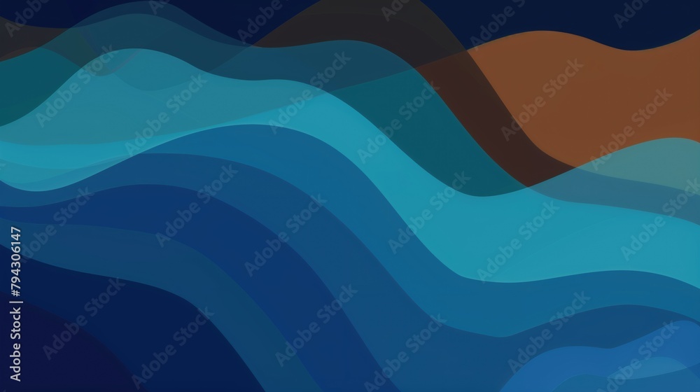 Fototapeta premium background image for a charity website using deep blue with accents of warm brown, cool green, light blue and dark blue.