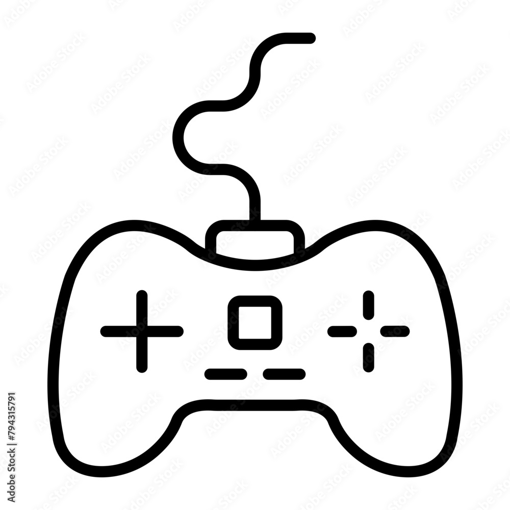 Gaming Console Vector Line Icon Gaming Console Vector Line Icon