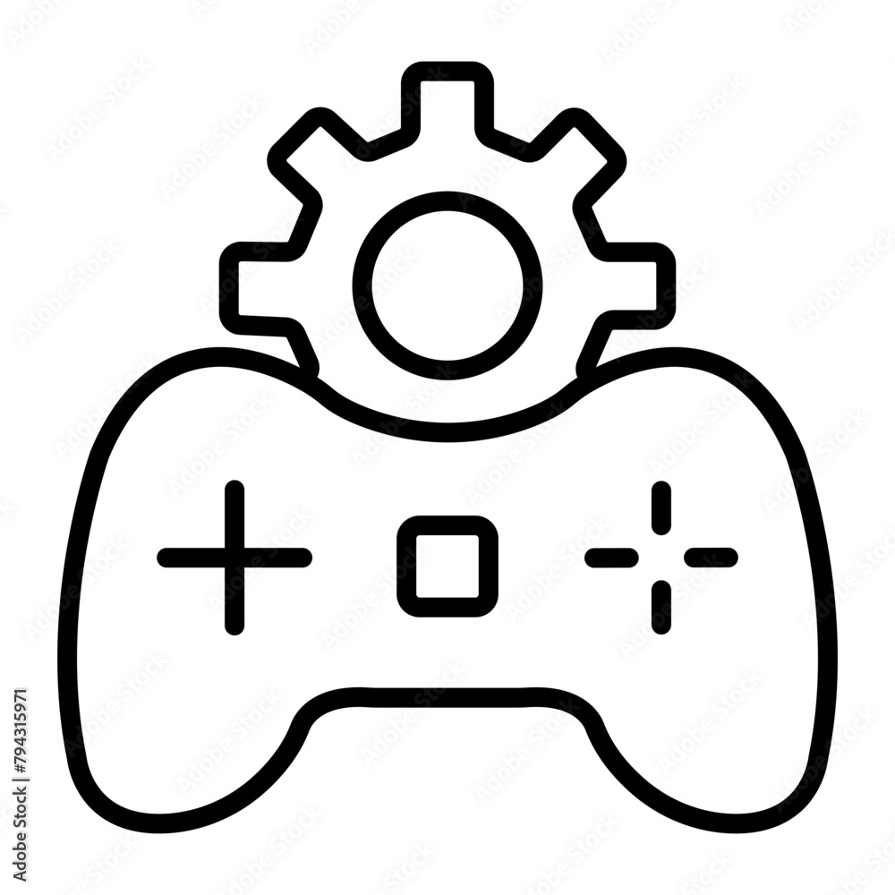 Game Developer Vector Line Icon Game Developer Vector Line Icon