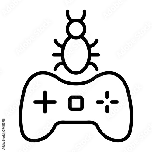 Bug Report Vector Line Icon