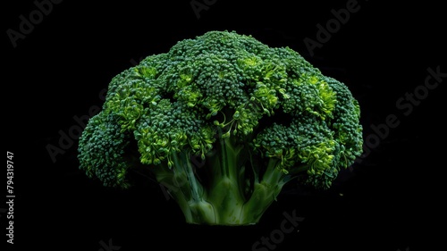 Close-up of a broccoli floret.