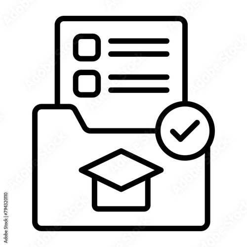 Unit Vector Line Icon