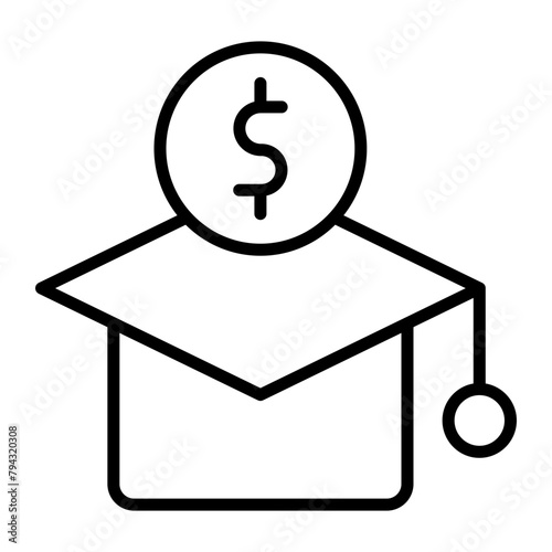 Fees Vector Line Icon
