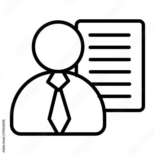 Advisor Vector Line Icon