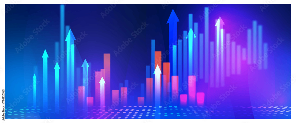 Stock market business and exchange financial growth graph. Growth up graph business financial investment or economic concept. Stock market business and exchange financial growth graph. Growth up graph business financial investment or economic concept.