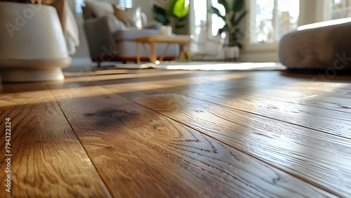 How to Properly Clean Hardwood Floors in a Room. Concept Hardwood Floors, Cleaning, Maintenance, Room, Tips photo