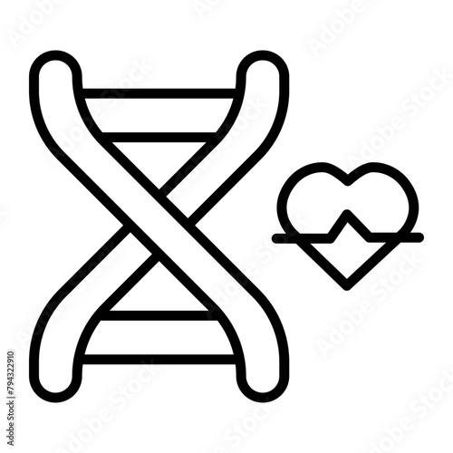 Genetics Vector Line Icon