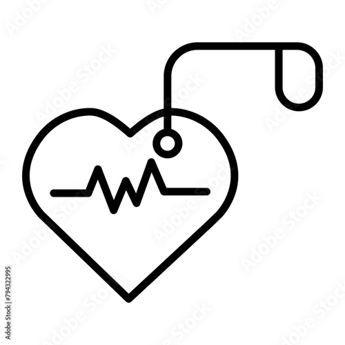 Pacemaker Vector Line Icon
